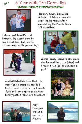 Christmas Letter Page 1 2004